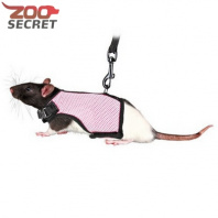 TRIXIE Шлейка-жилетка с поводком для морской свинки, крысы 12-18см.х1,2м. арт.61511 от интернет-зоомагазина Zoo-Secret