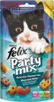 Изображение FELIX Party Mix Морской Микс со вкусами Лосося, Трески и Форели от интернет-зоомагазина Zoo-Secret FELIX Party Mix Морской Микс со вкусами Лосося, Трески и Форели от интернет-зоомагазина Zoo-Secret
