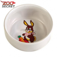 Изображение TRIXIE Миска для грызунов белая с рисунком "Кролик" 300мл./11см. арт.6063 от интернет-зоомагазина Zoo-Secret TRIXIE Миска для грызунов белая с рисунком "Кролик" 300мл./11см. арт.6063 от интернет-зоомагазина Zoo-Secret