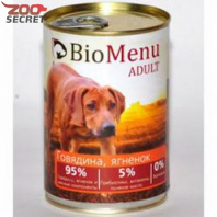 BioMenu DOG ADULT Говядина/Ягненок 95%-МЯСО от интернет-зоомагазина Zoo-Secret
