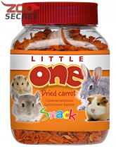 LITTLE ONE Лакомство для грызунов Сушеная морковь 150гр. от интернет-зоомагазина Zoo-Secret