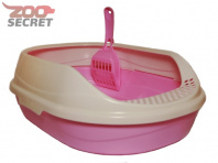 HomeCat Туалет для кошек с бортиком и совком от интернет-зоомагазина Zoo-Secret