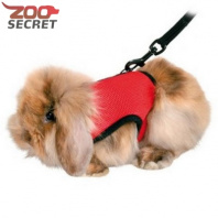 TRIXIE Шлейка-жилетка с поводком для морской свинки, кролика, хорька 18-25см.х1,2м. арт.61512 от интернет-зоомагазина Zoo-Secret