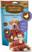 Изображение ДЕРЕВЕНСКИЕ ЛАКОМСТВА для щенков Кальциевая косточка с уткой, 100гр. арт.79711786 от интернет-зоомагазина Zoo-Secret ДЕРЕВЕНСКИЕ ЛАКОМСТВА для щенков Кальциевая косточка с уткой, 100гр. арт.79711786 от интернет-зоомагазина Zoo-Secret