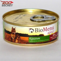 BIO MENU CAT ADULT мясной паштет с Кроликом 95%-МЯСО от интернет-зоомагазина Zoo-Secret