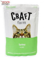 Craft farm Влажный корм для стерилизованных кошек, индейка в желе от интернет-зоомагазина Zoo-Secret
