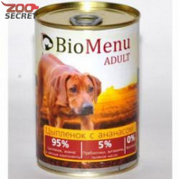 BioMenu DOG ADULT Цыпленок с Ананасом 95%-МЯСО от интернет-зоомагазина Zoo-Secret