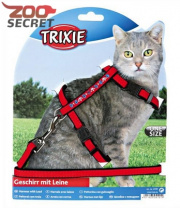 Изображение TRIXIE Шлейка для кошек с поводком, с вышивкой 22-36см.х10мм.х1,2м. арт.4191 от интернет-зоомагазина Zoo-Secret TRIXIE Шлейка для кошек с поводком, с вышивкой 22-36см.х10мм.х1,2м. арт.4191 от интернет-зоомагазина Zoo-Secret