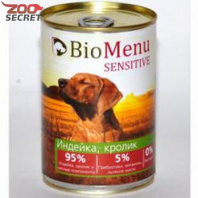 BioMenu DOG SENSITIVE Индейка/Кролик 95%-МЯСО от интернет-зоомагазина Zoo-Secret