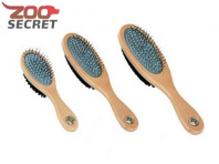 NOBBY Щётка для собак двухсторонняя деревянная от интернет-зоомагазина Zoo-Secret