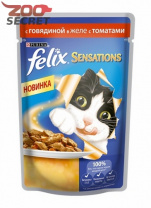 Изображение FELIX Sensations в желе Говядина, Томат от интернет-зоомагазина Zoo-Secret FELIX Sensations в желе Говядина, Томат от интернет-зоомагазина Zoo-Secret