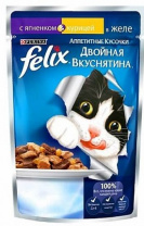 Изображение FELIX Двойная вкуснятина в желе Ягненок с курицей от интернет-зоомагазина Zoo-Secret FELIX Двойная вкуснятина в желе Ягненок с курицей от интернет-зоомагазина Zoo-Secret
