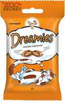 Изображение Dreamies Лакомство для кошек Лакомые подушечки с Курицей от интернет-зоомагазина Zoo-Secret Dreamies Лакомство для кошек Лакомые подушечки с Курицей от интернет-зоомагазина Zoo-Secret