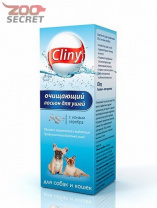 Cliny Очищающий лосьон для ушей для собак и кошек, 50мл. арт.К106 от интернет-зоомагазина Zoo-Secret
